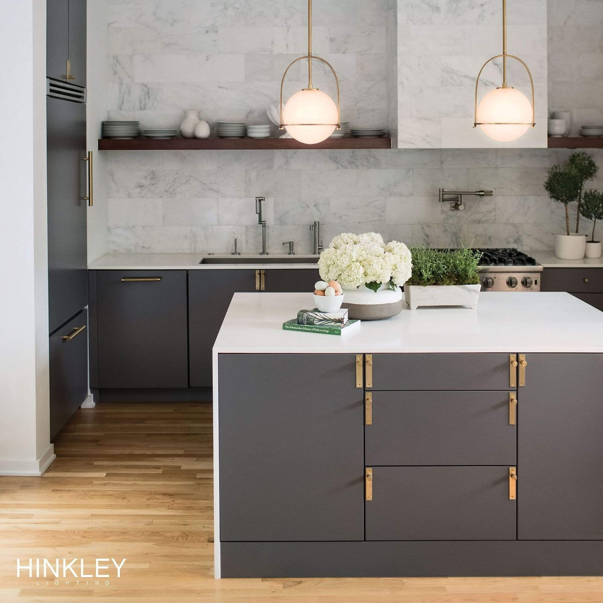 Hinkley Lighting Somerset Pendant - Brass Lighting hinkley-3407HB 00640665340709