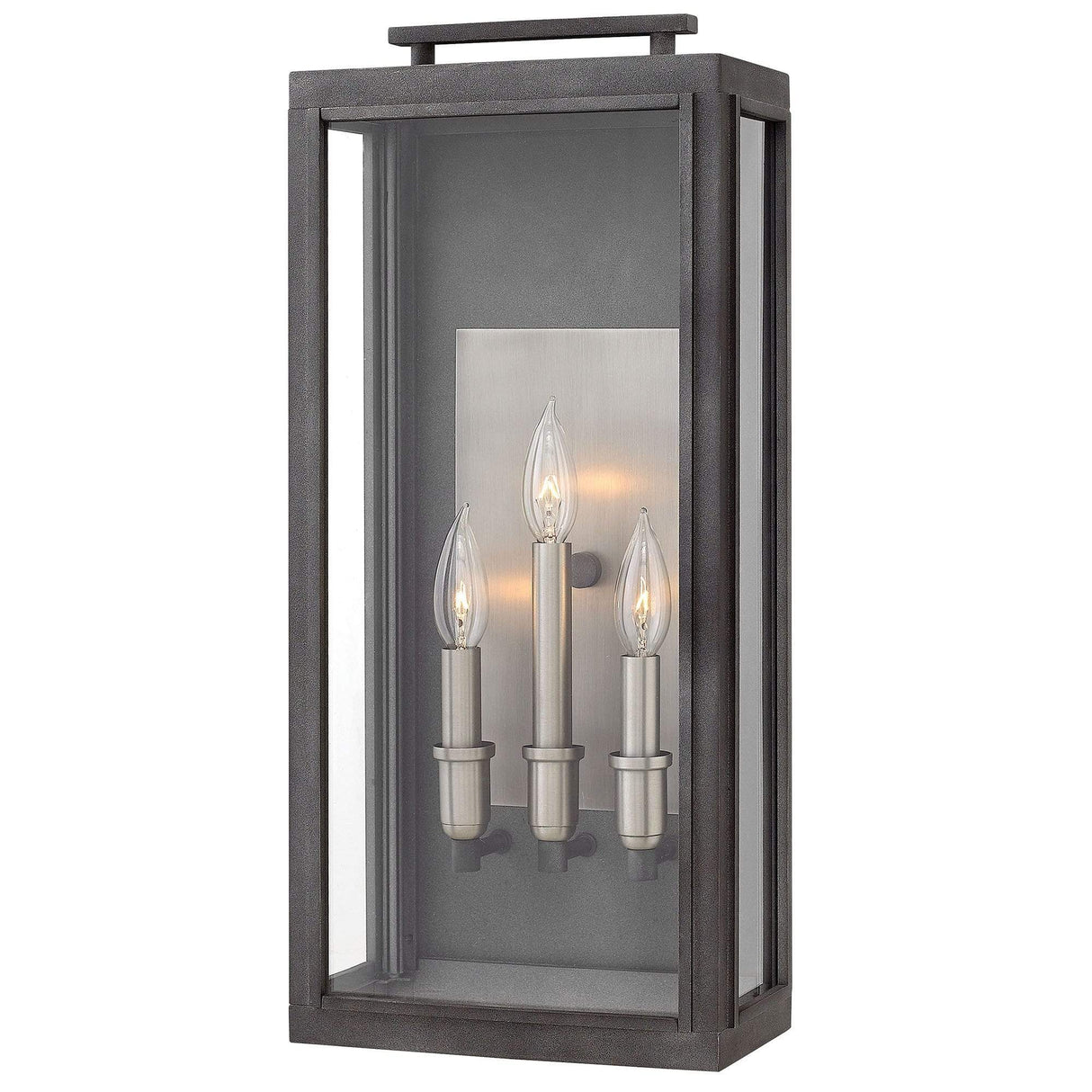 Hinkley Lighting Sutcliffe Outdoor 3 Light Sconce - Aged Zinc-LED Lighting hinkley-2915DZ-LL 640665291520