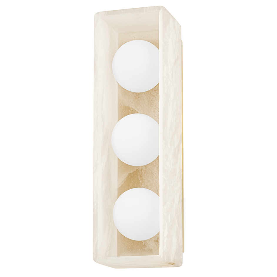 Hudson Valley 3-Light Budnick Bath and Vanity Sconce Lighting hudson-valley-2316-AGB