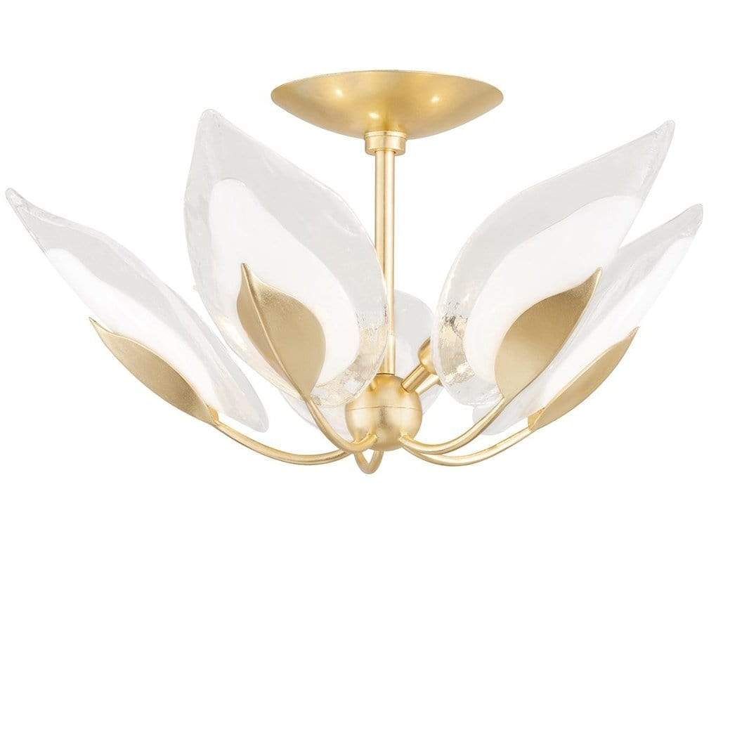 Hudson Valley Blossom Semi Flush Mount Lighting hudson-valley-4805-GL 806134899165