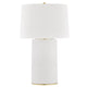 Hudson Valley Borneo Table Lamp - Stripe Combo Lighting hudson-valley-L1376-AGB/WH 806134894467