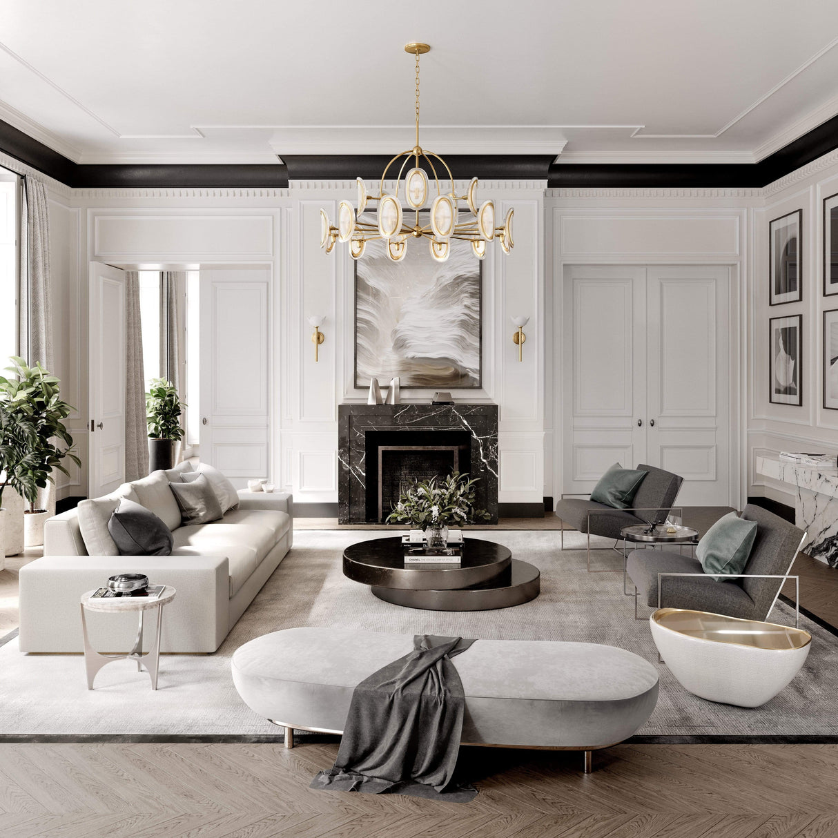 Hudson Valley Danes Chandelier Lighting hudson-valley-1550-VGL