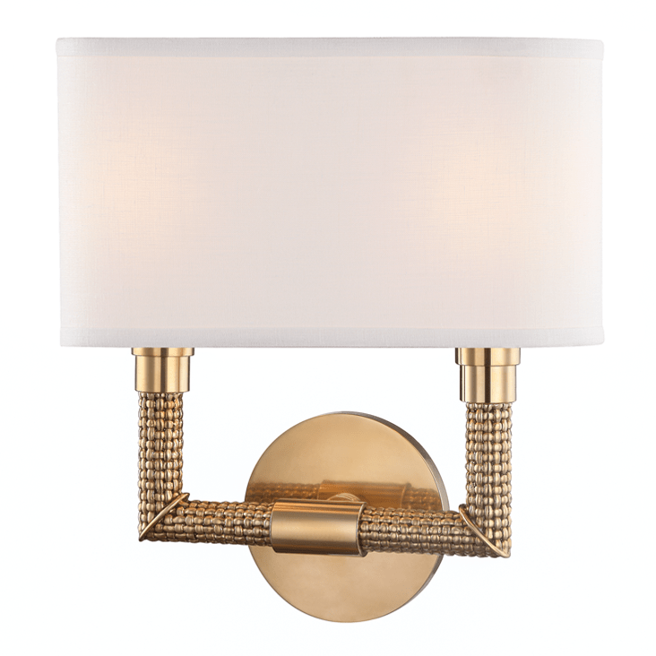Hudson Valley Dubois Double Wall Sconce Lighting hudson-valley-1022-AGB