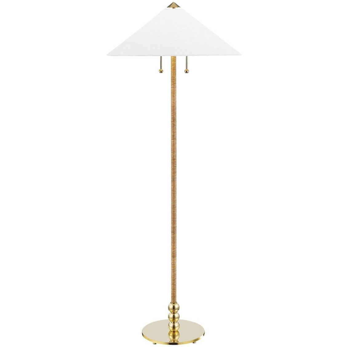 Hudson Valley Flare Floor Lamp - Aged Brass Lighting hudson-valley-L1399-AGB 806134896188