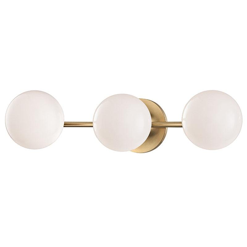 Hudson Valley Fleming 3 Light Wall Sconce - Brass Lighting hudson-valley-4743-AGB 00806134797683