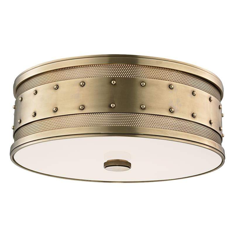 Hudson Valley Gaines Flushmount - Aged Brass Lighting