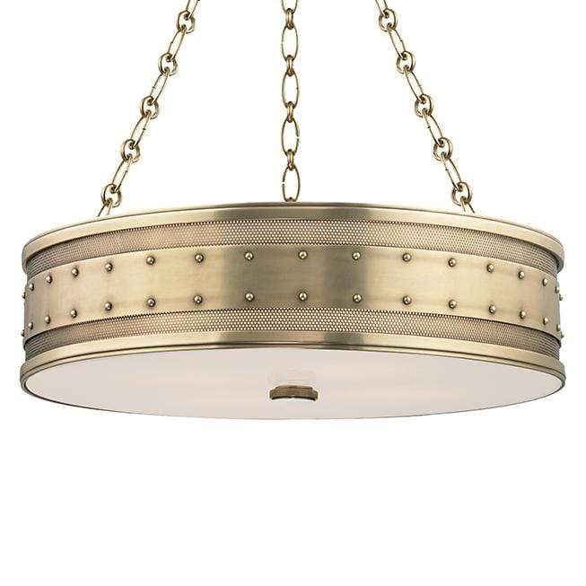Hudson Valley Gaines Pendant - Aged Brass Lighting