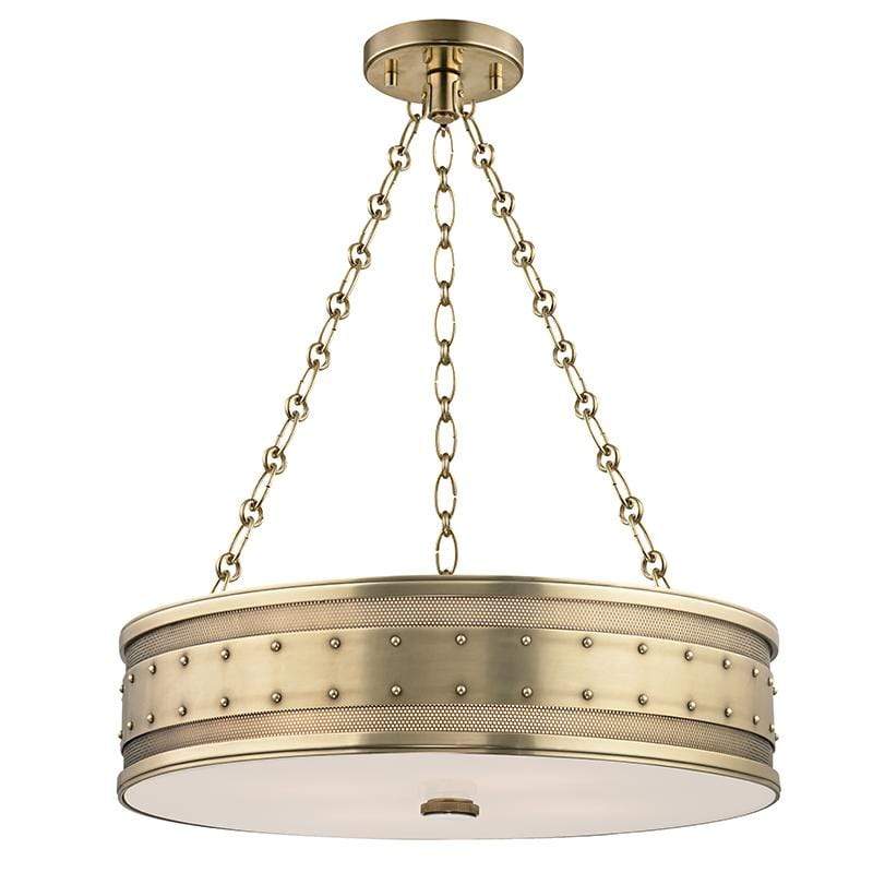 Hudson Valley Gaines Pendant - Aged Brass Lighting