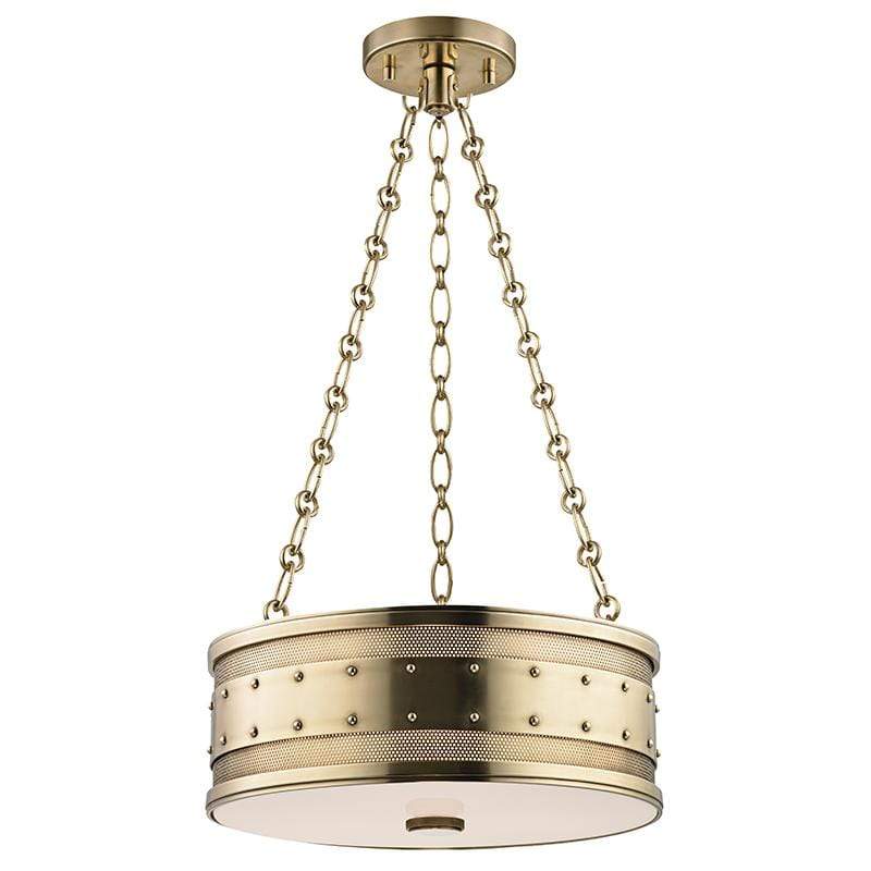 Hudson Valley Gaines Pendant - Aged Brass Lighting