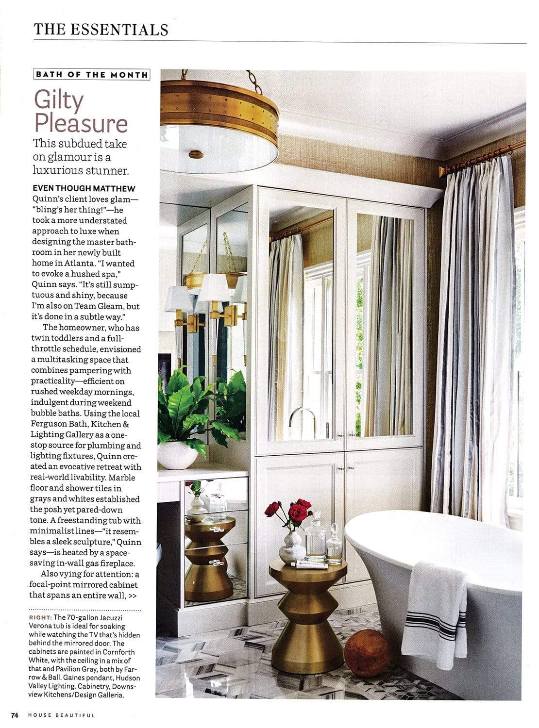 Hudson Valley Gaines Pendant - Aged Brass Lighting