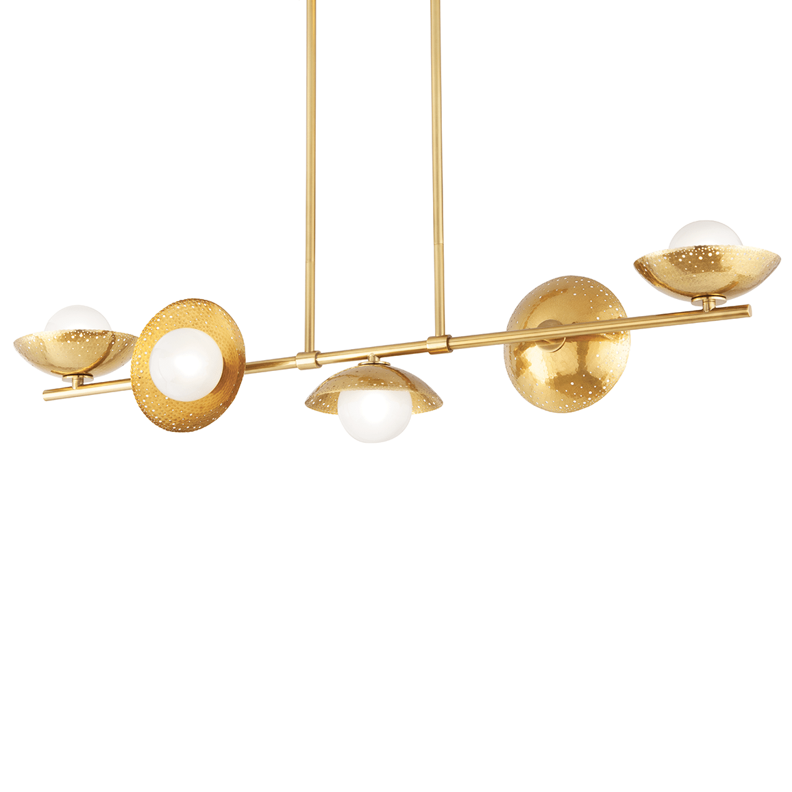 Hudson Valley Glimmer Linear Chandelier Lighting hudson-valley-5355-AGB