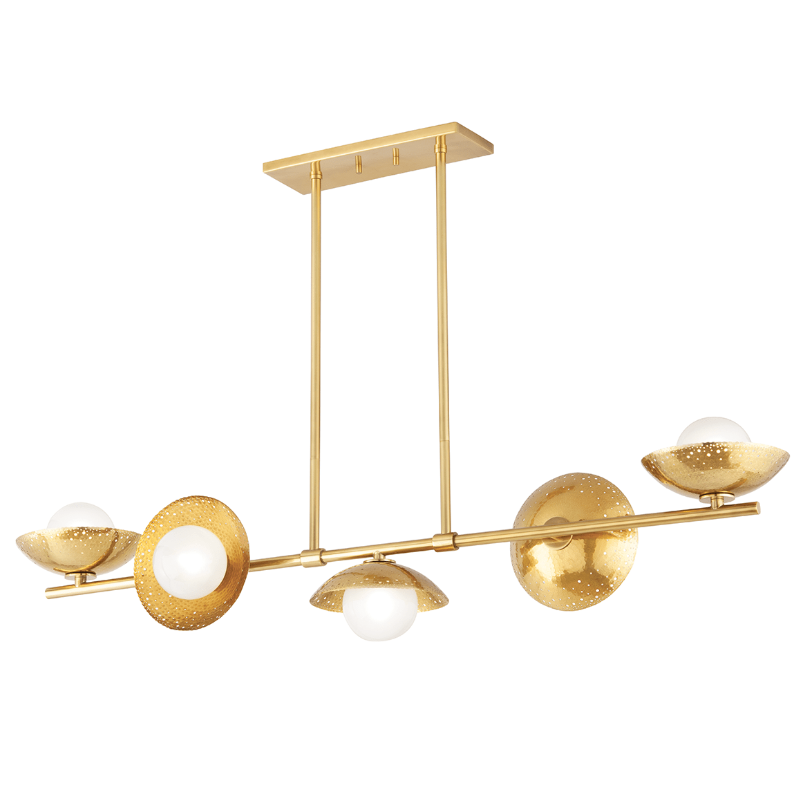 Hudson Valley Glimmer Linear Chandelier Lighting hudson-valley-5355-AGB