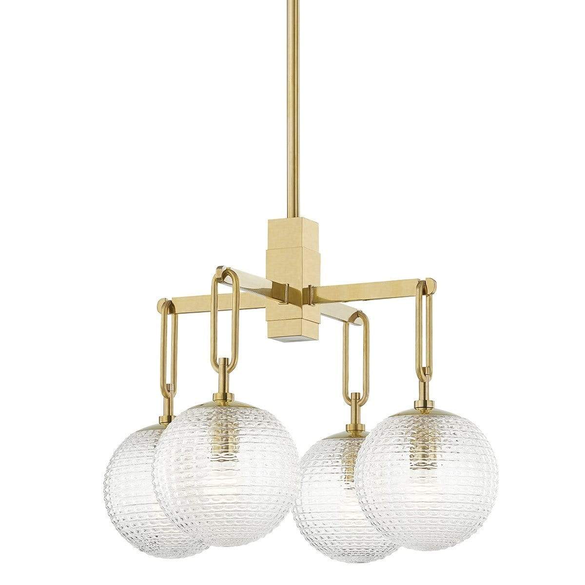 Hudson Valley Jewett Chandelier - Aged Brass Lighting hudson-valley-7104-AGB 806134897666