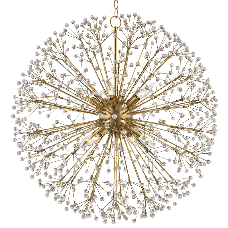 Hudson Valley Large Dunkirk Chandelier - Brass Lighting hudson-valley-6030-AGB 00806134195700