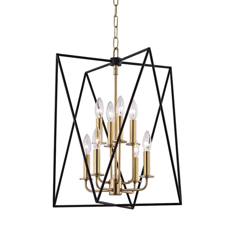 Hudson Valley Laszlo 8 Light Pendant - Brass Lighting hudson-valley-1118-AGB 00806134796891
