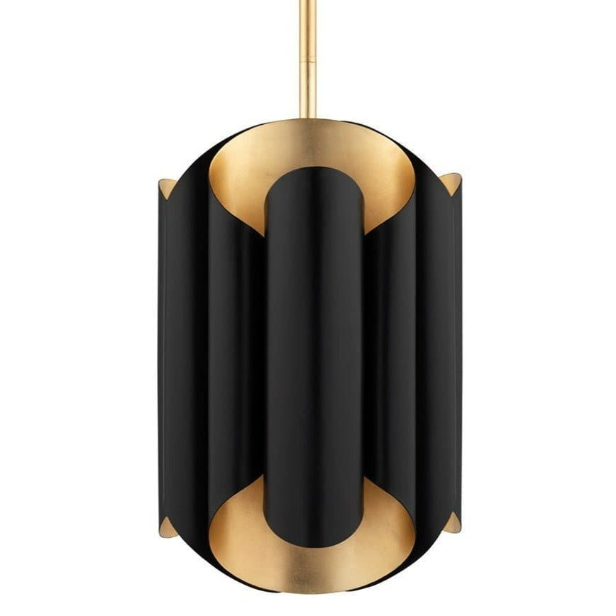 Hudson Valley Lighting Banks Pendant - Gold Leaf/White Lighting HUDSON-VALLEY-8513-GL/BK