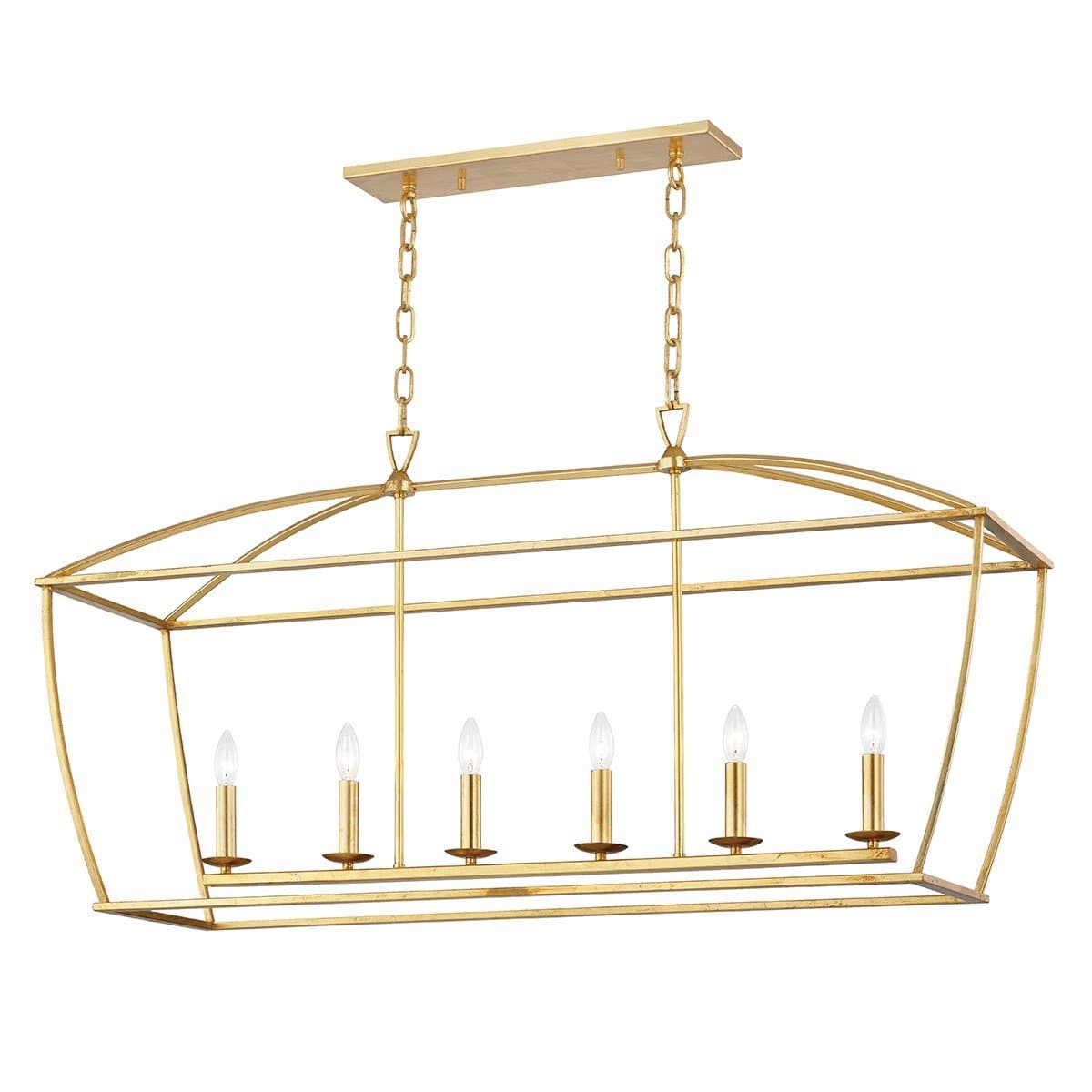 Hudson Valley Lighting Bryant Linear Chandelier- White Plaster Lighting hudson-valley-8348-GL