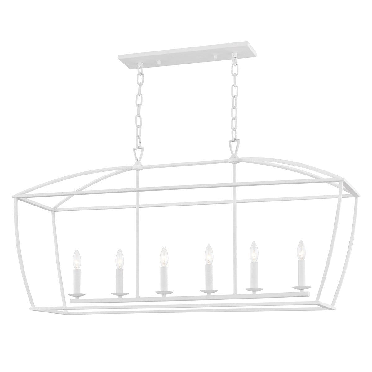 Hudson Valley Lighting Bryant Linear Chandelier- White Plaster Lighting hudson-valley-8348-WP