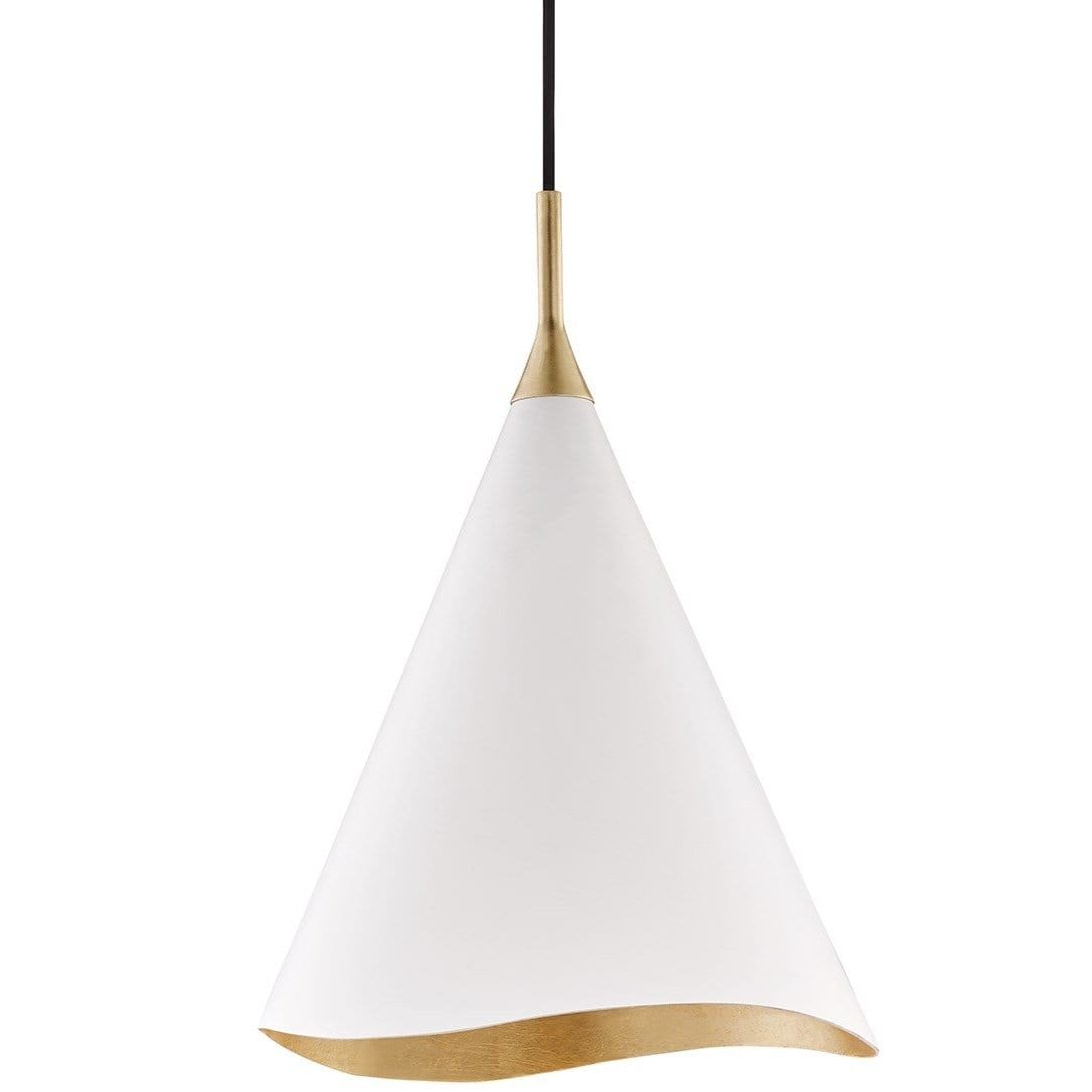 Hudson Valley Martini Pendant - Gold Leaf and White Lighting