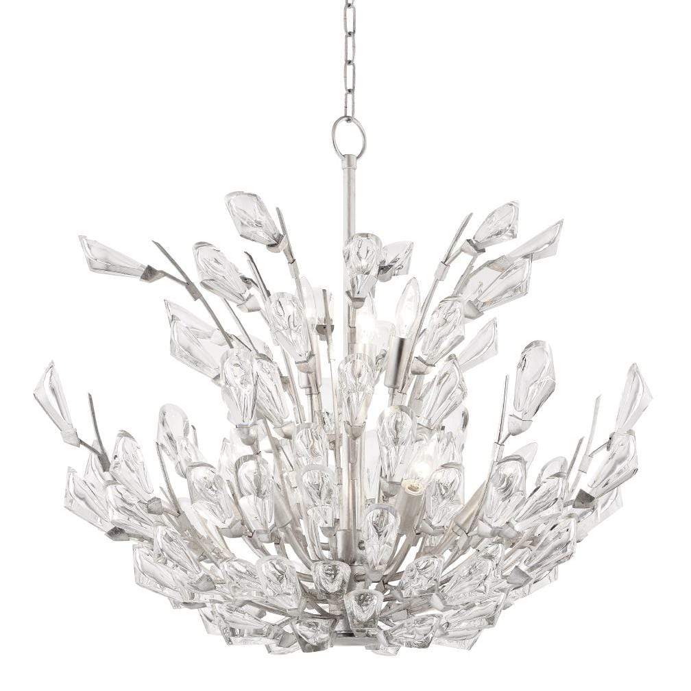 Hudson Valley Tulip Chandelier - Silver Leaf Lighting hudson-valley-7228-SL 806134902032