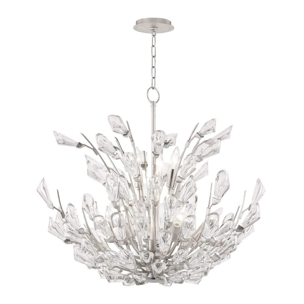 Hudson Valley Tulip Chandelier - Silver Leaf Lighting hudson-valley-7228-SL 806134902032