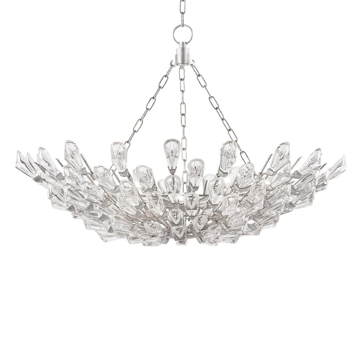 Hudson Valley Tulip Chandelier - Silver Leaf Lighting hudson-valley-7240-SL 806134902001