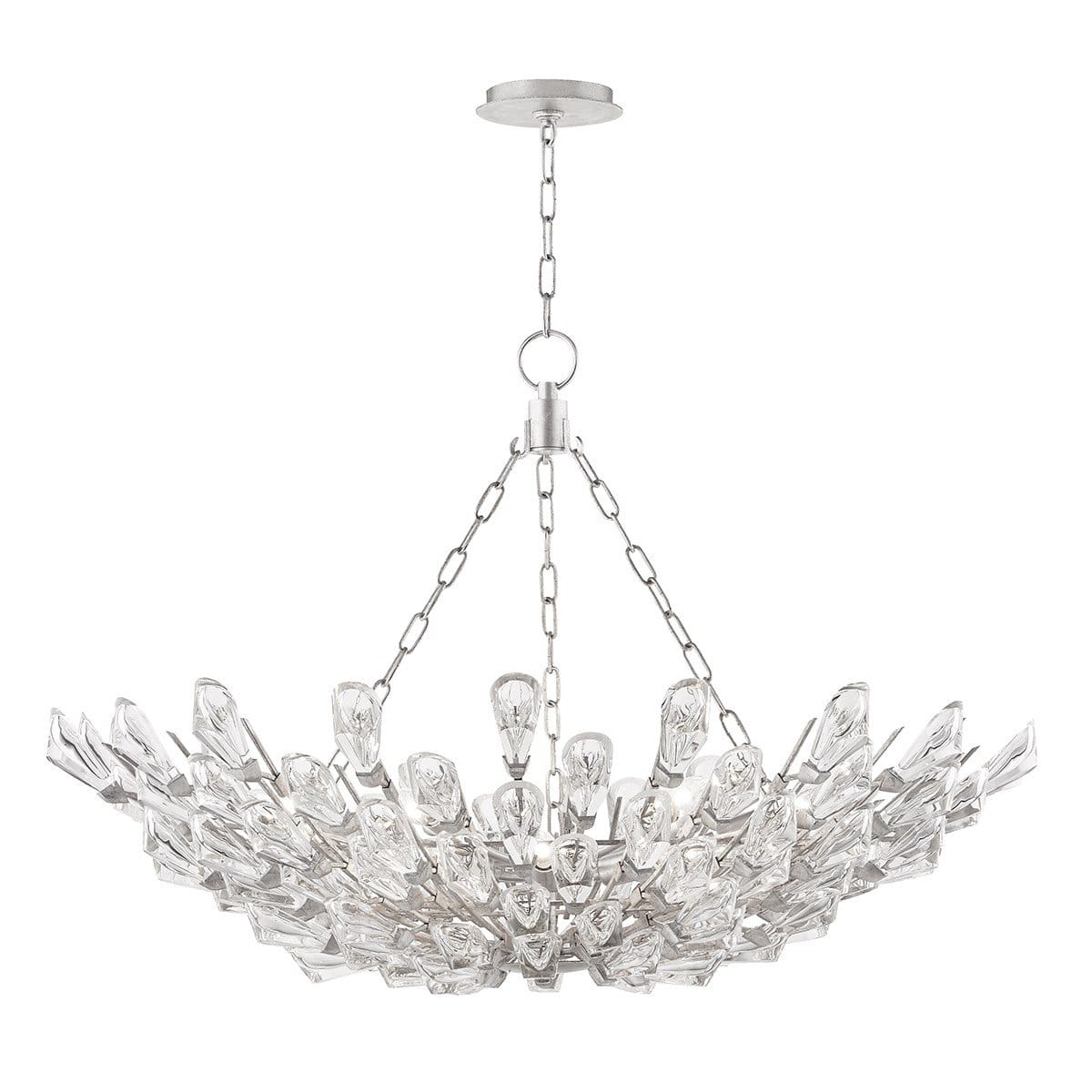 Hudson Valley Tulip Chandelier - Silver Leaf Lighting hudson-valley-7240-SL 806134902001