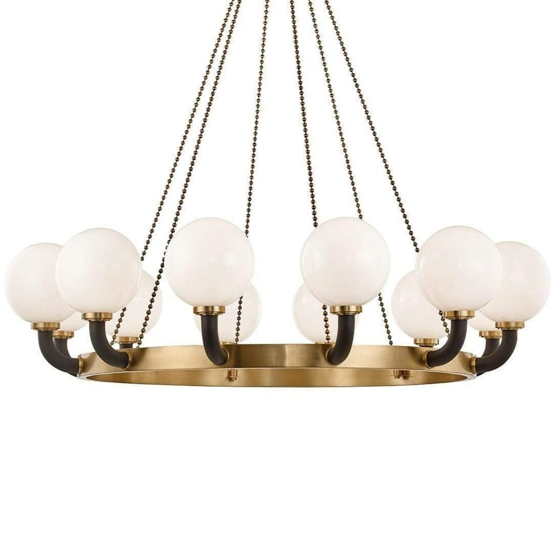 Hudson Valley Werner 8 Light Chandelier Lighting hudson-valley-3646-AGB/BK-2