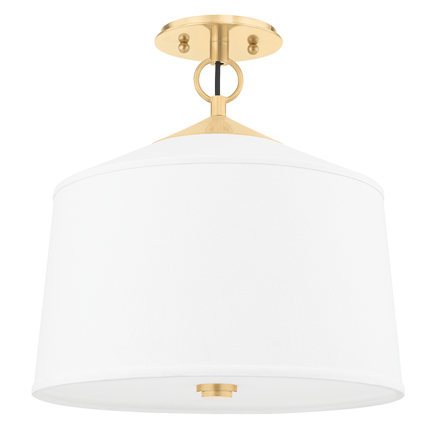 Hudson Valley White Plains Semi-Flush Mount Lighting hudson-valley-5210-AGB