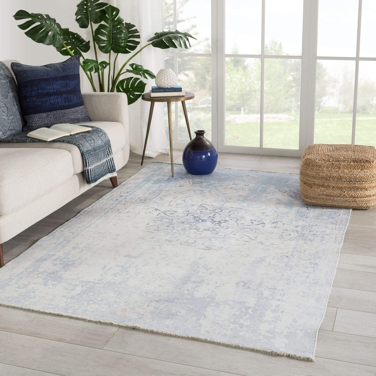 Jaipur Boheme Rug - Dusty Blue/Vaporous Gray Rugs