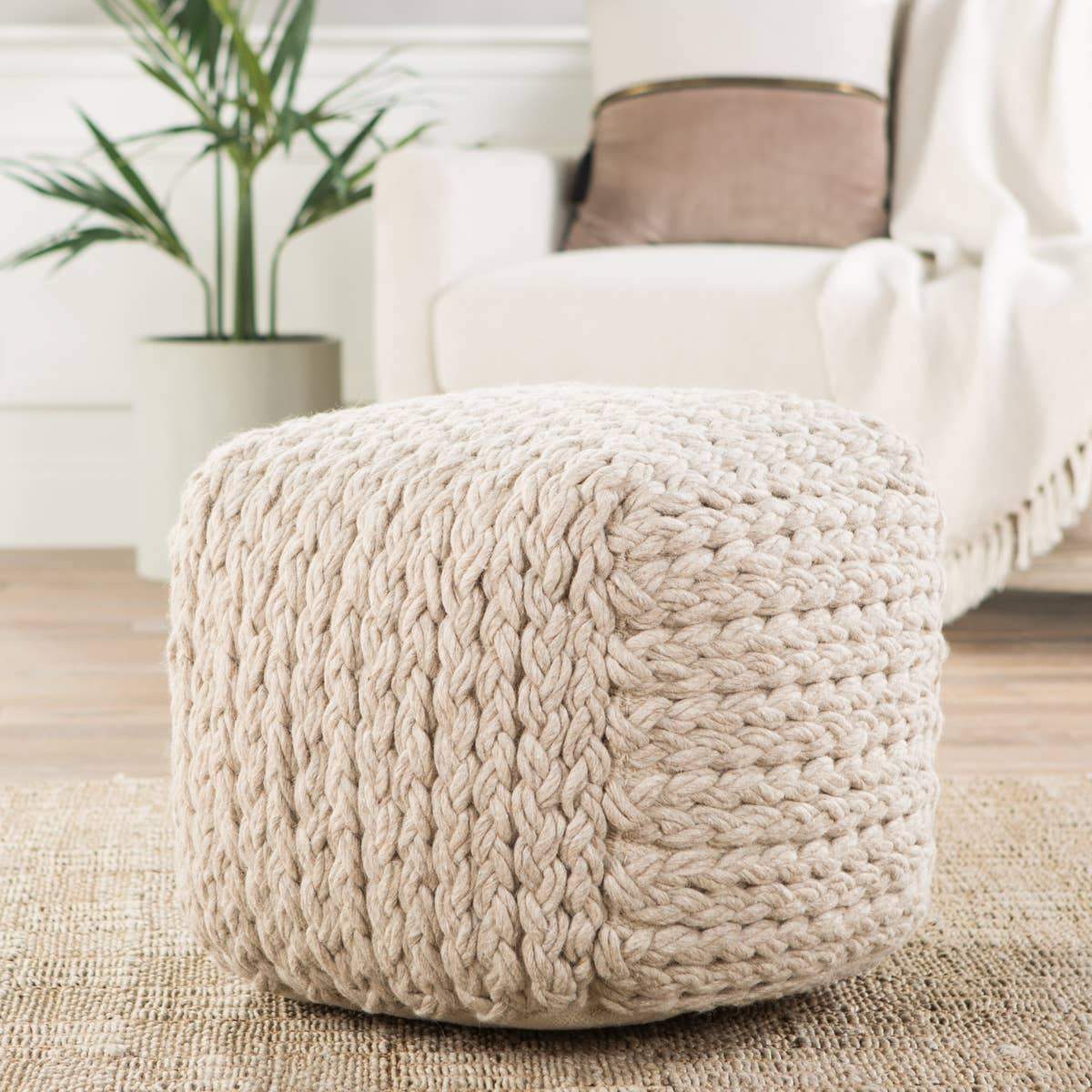 Jaipur Living Scandinavia Pouf Pillow & Decor jaipur-POF100200