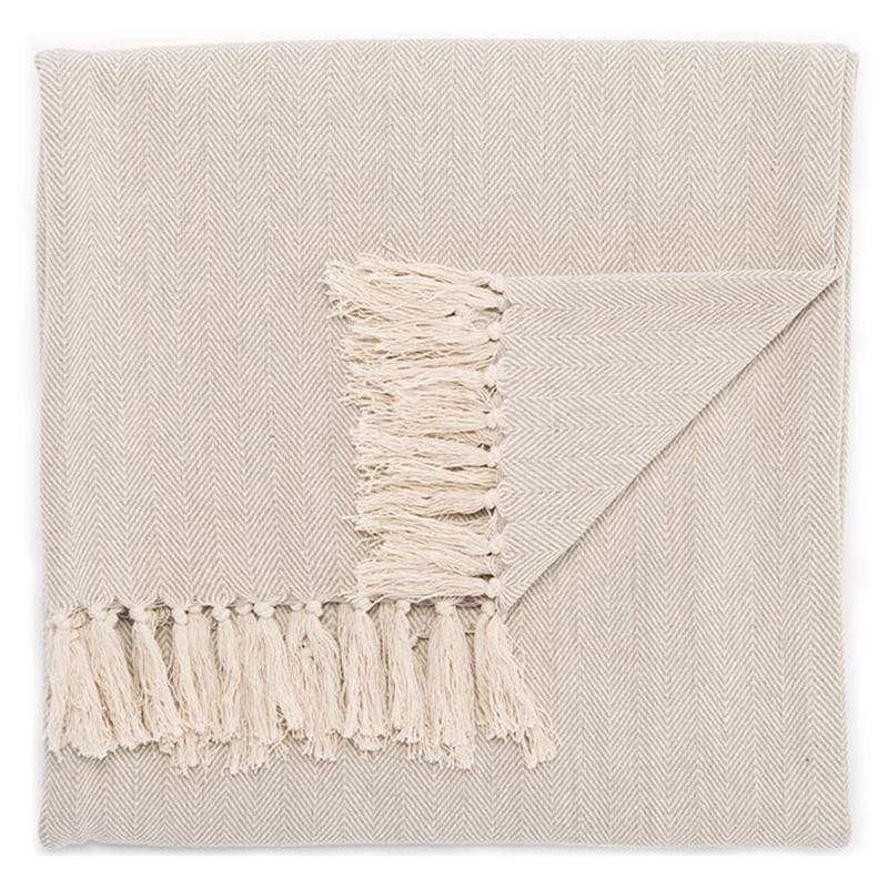 Jaipur Seabreeze Throw - Neutral Gray & Birch Throws Jaipur-SEA06-THR100010 00887962336602