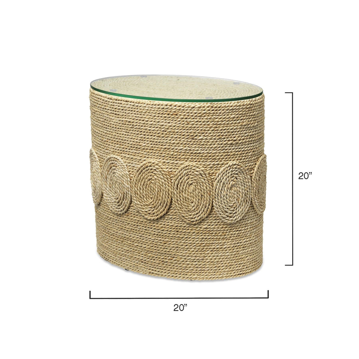 Jamie Young Barbados Oval Side Table Furniture jamie-young-20BARB-STOW