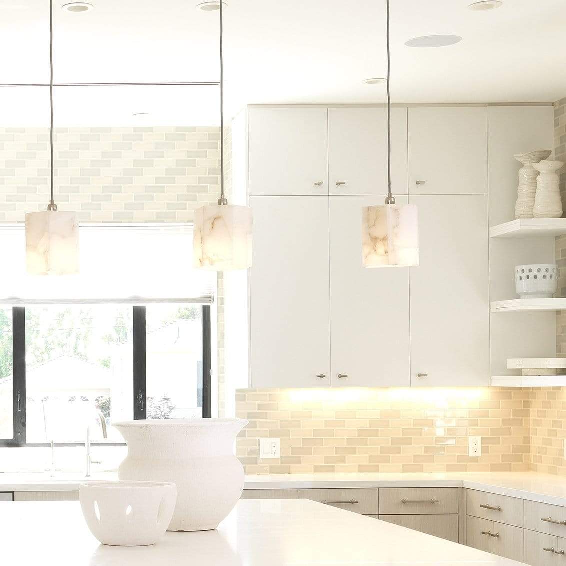 Jamie Young Co. Borealis Hexagon Pendant Lighting jamie-young-5BORE-SMWH 688933014891