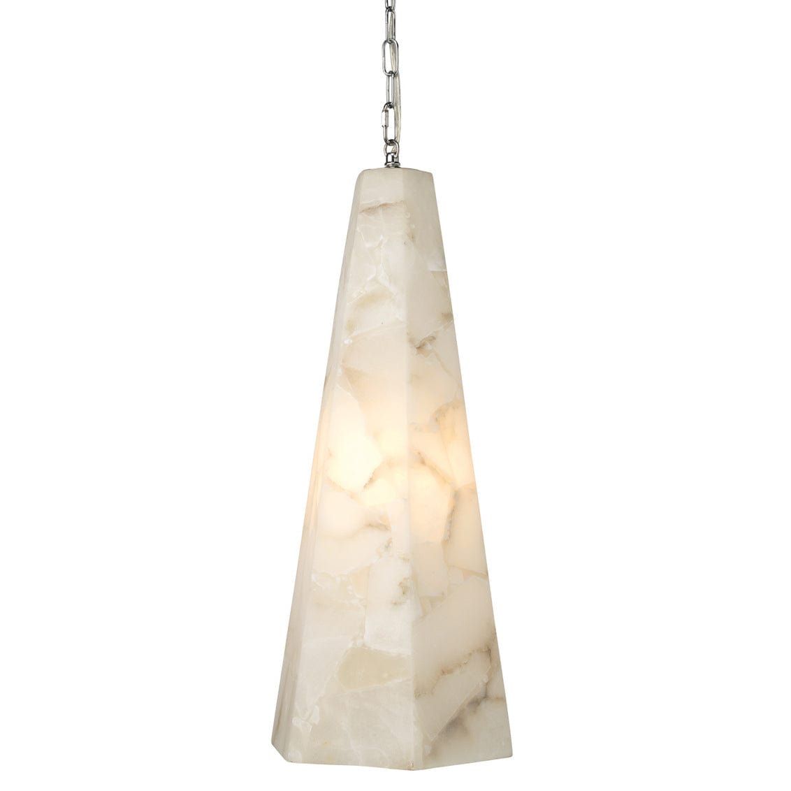 Jamie Young Co. Borealis Hexagon Pendant - Tall Lighting jamie-young-5BORTAL-PEWH
