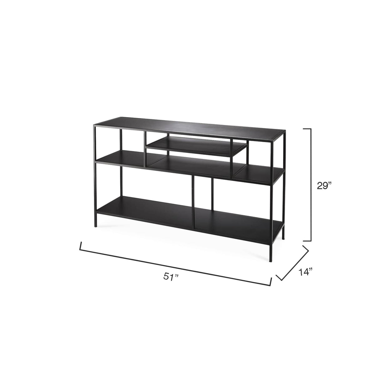 Jamie Young Co. Element Shelved Console Table Furniture jamie-young-20ELEM-COBK 688933028331