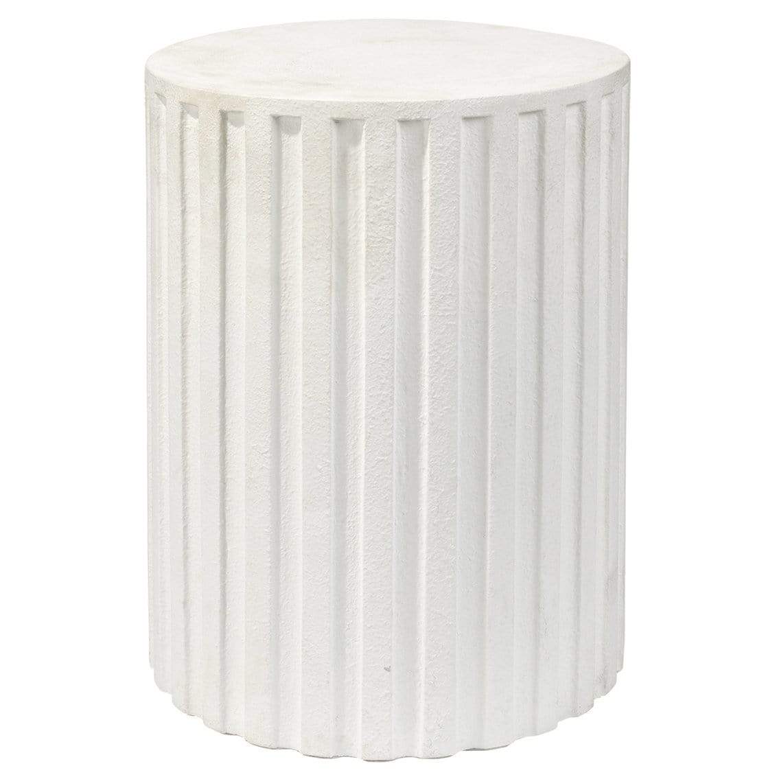 Jamie Young Co. Fluted Column Side Table Furniture jamie-young-20FLUT-STWH