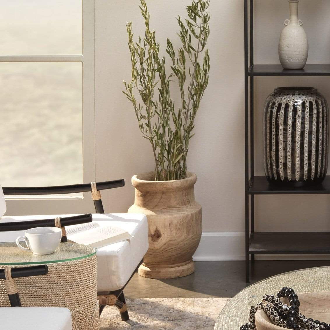 Jamie Young Co. Laguna Wooden Vase Decor Jamie-Young-7LAGU-VAWD 00688933019117