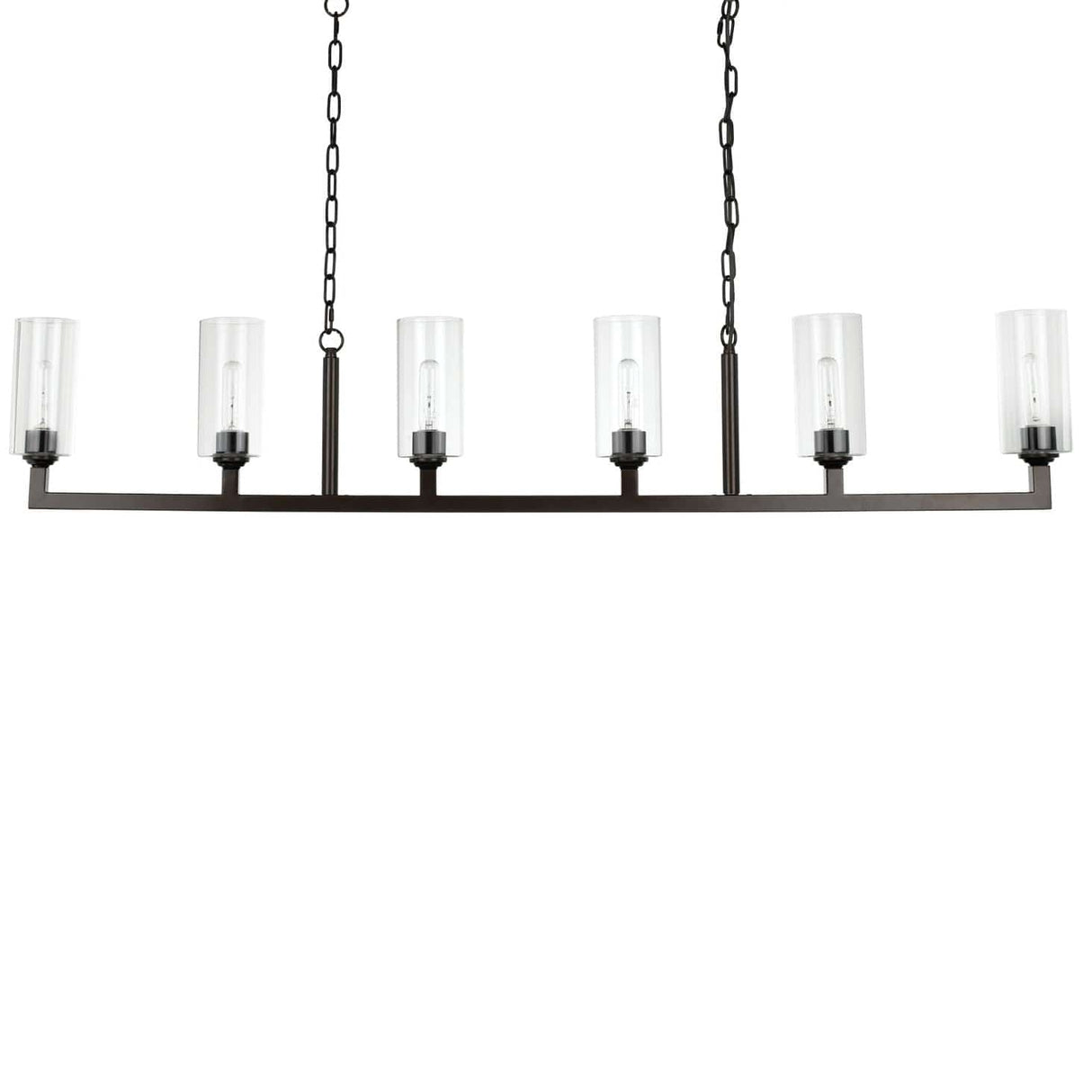 Jamie Young Co. Linear 6 Light Chandelier Lighting jamie-young-5LINE6-OBCL 688933029833
