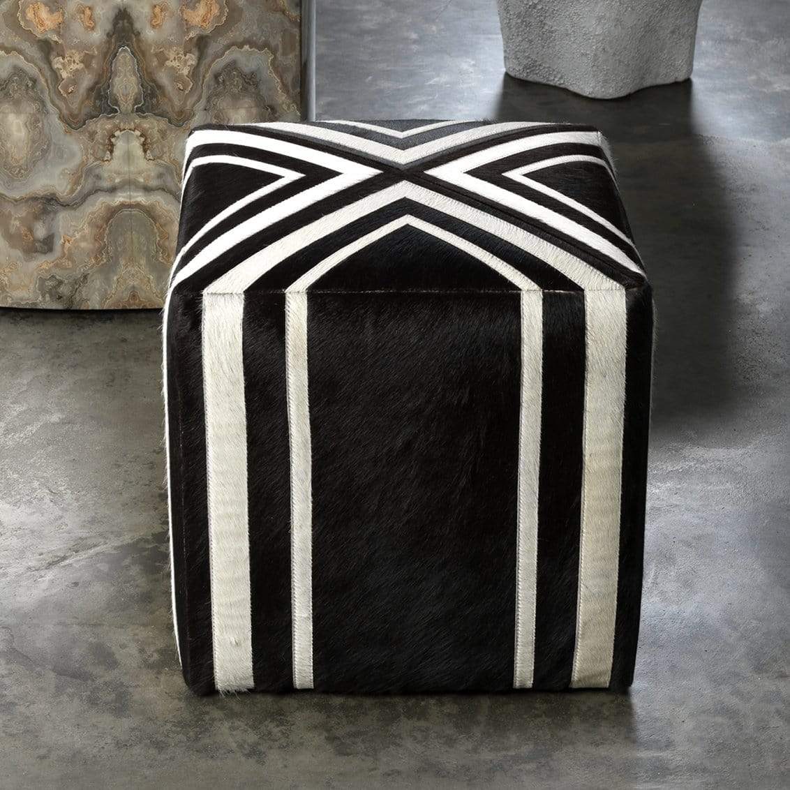Jamie Young Co. Nantucket Criss Cross Ottoman Furniture jamie-young-20NANT-OTES