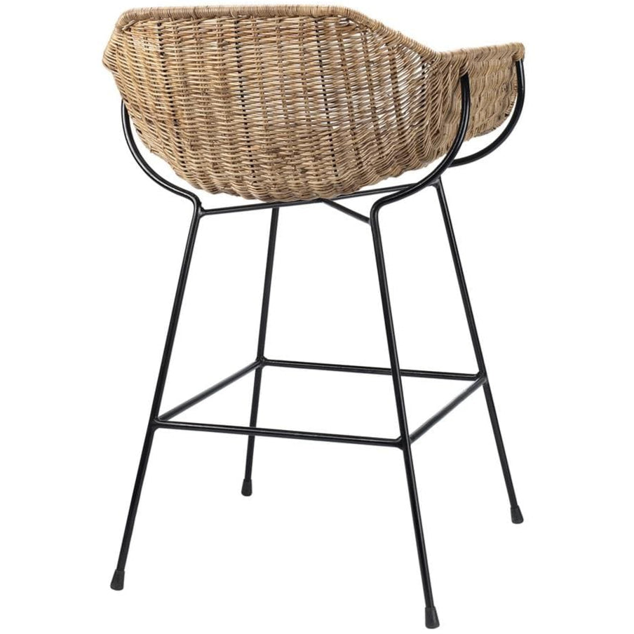 Jamie Young Co. Nusa Bar & Counter Stool - Rattan/Steel Furniture