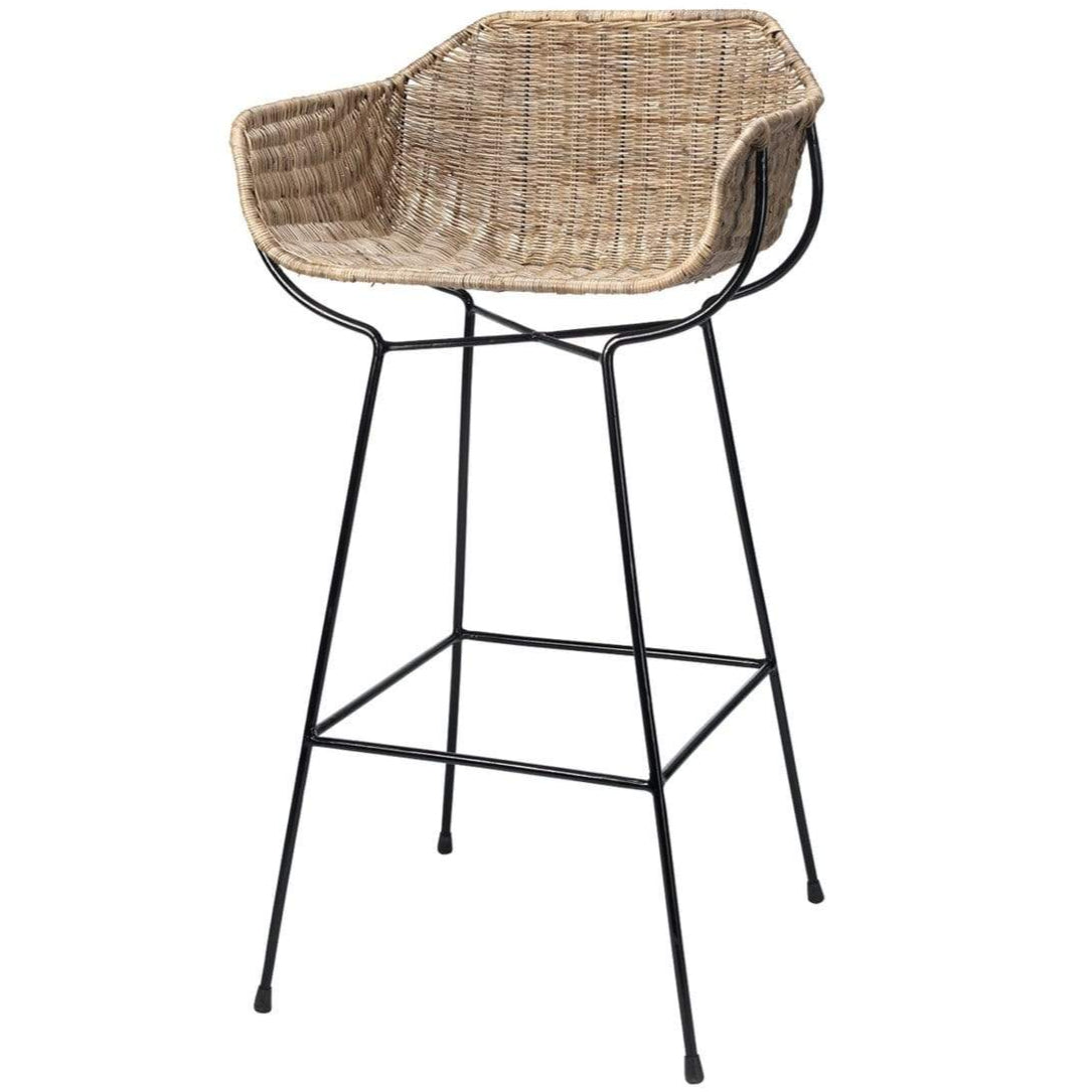 Jamie Young Co. Nusa Bar & Counter Stool - Rattan/Steel Furniture
