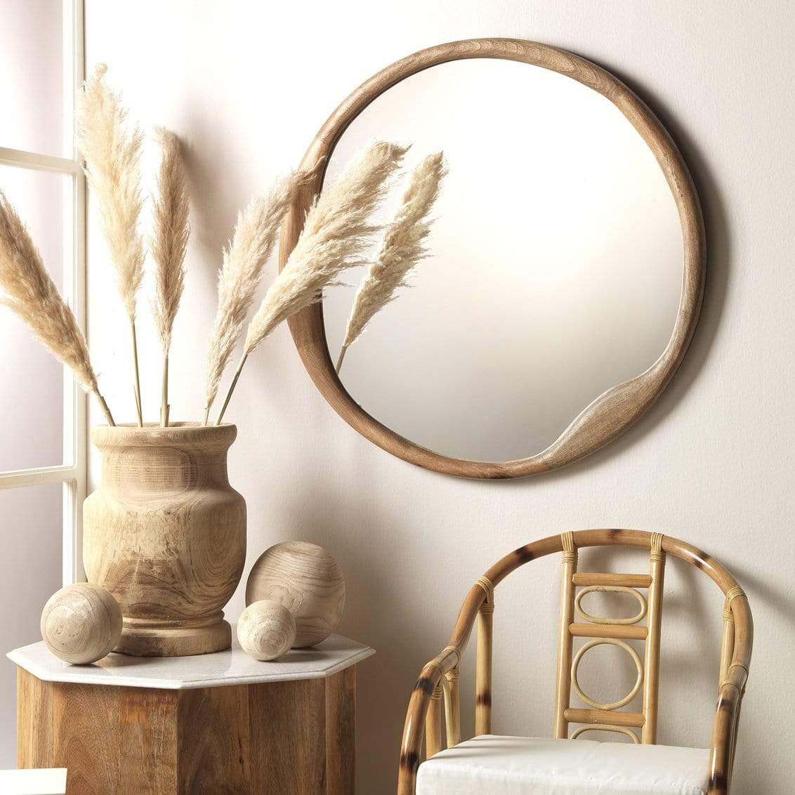 Jamie Young Co. Organic Round Mirror Mirrors