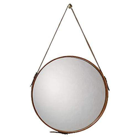 Jamie Young Co. Round Leather Mirror Wall jamie-young-7ROUN-LGBR
