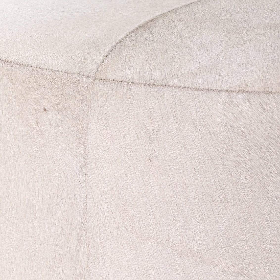 Jamie Young Co. Thackeray Round Pouf - White Furniture