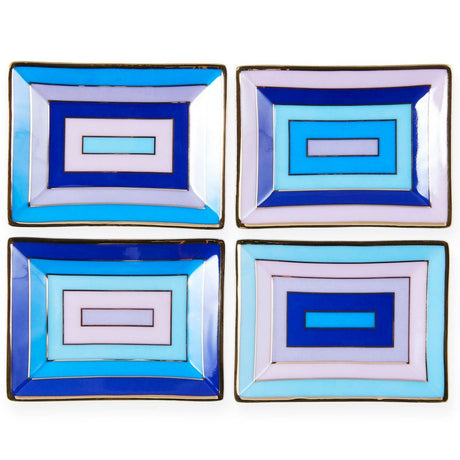 Jonathan Adler Scala Petite Trays-Set of 4-Blue/Purple Decor jonathan-adler-32539