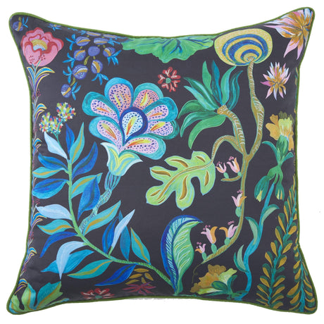 Lacefield Designs Lodi Rainforest Pillow w/ Linen Pipe Edge Pillow & Decor lacefield-D1542