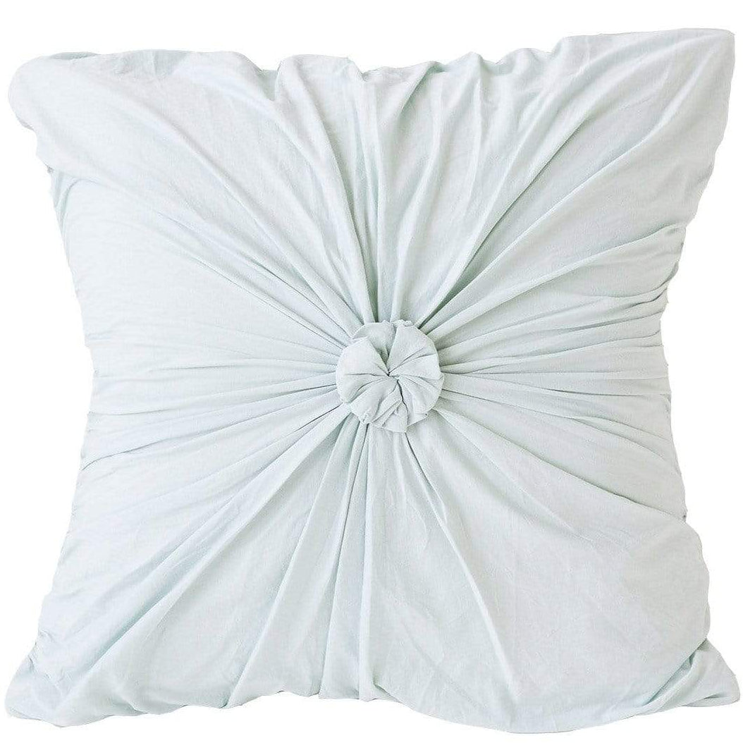 Lazybones Euro Rosette in Chalk Blue Organic Cotton Bedding and Bath lazybones-euro-rosette-chalk-blue