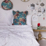 Lazybones Rosette Quilt - White Bedding and Bath