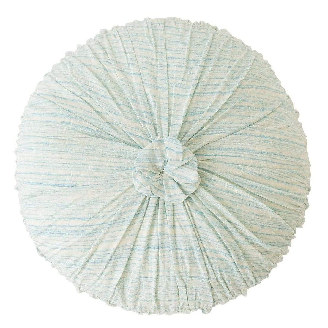 Lazybones Rosette Round Cushion in Aqua Marle Organic Cotton Bedding and Bath lazybones-eurram
